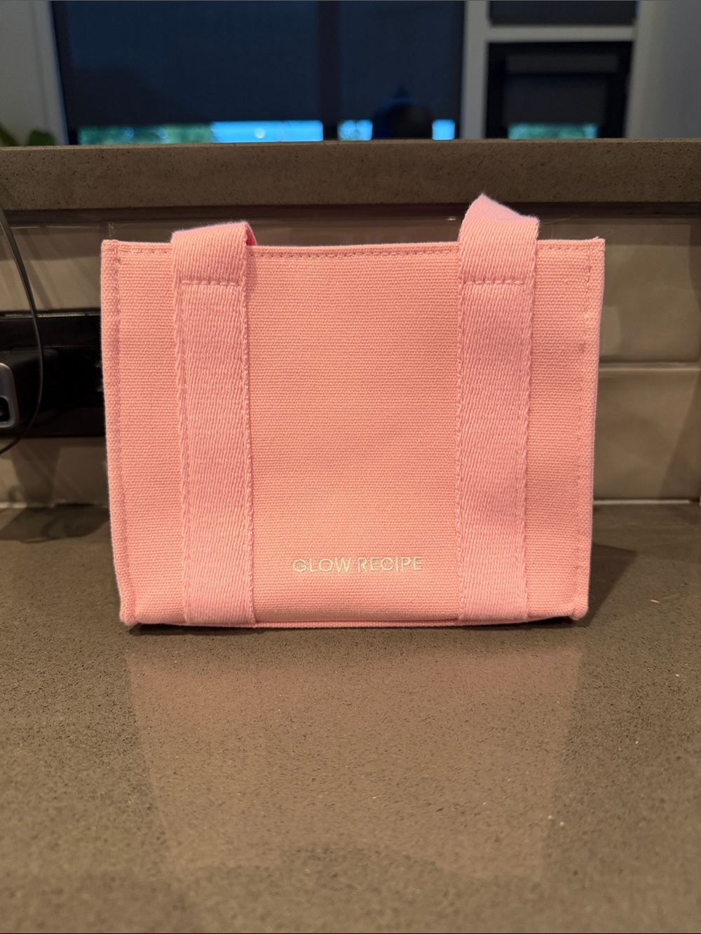 Glow Recipe Mini Baby Pink Canvas Cosmetic Tote
